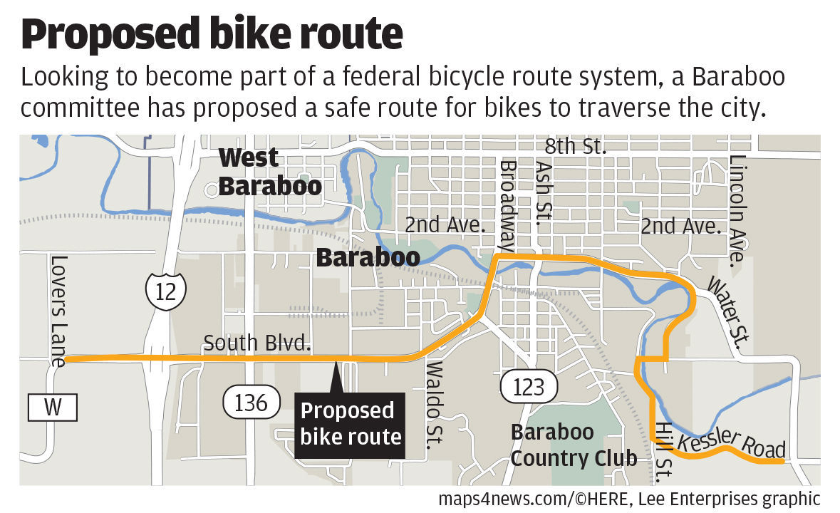 Proposed bike route